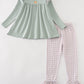 Premium Green Turkey Embroidery Girl Set