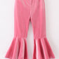 Premium Pink Velvet Bell Pants