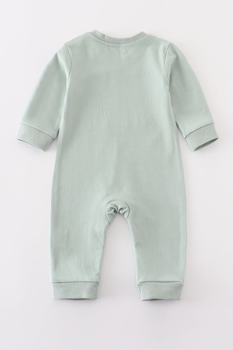 Premium Sage Turkey Applique Boy Romper