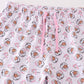 Premium Pink Christmas Santa Claus Print Women Pajama Pants