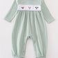 Premium Green Cow Applique Boy Romper