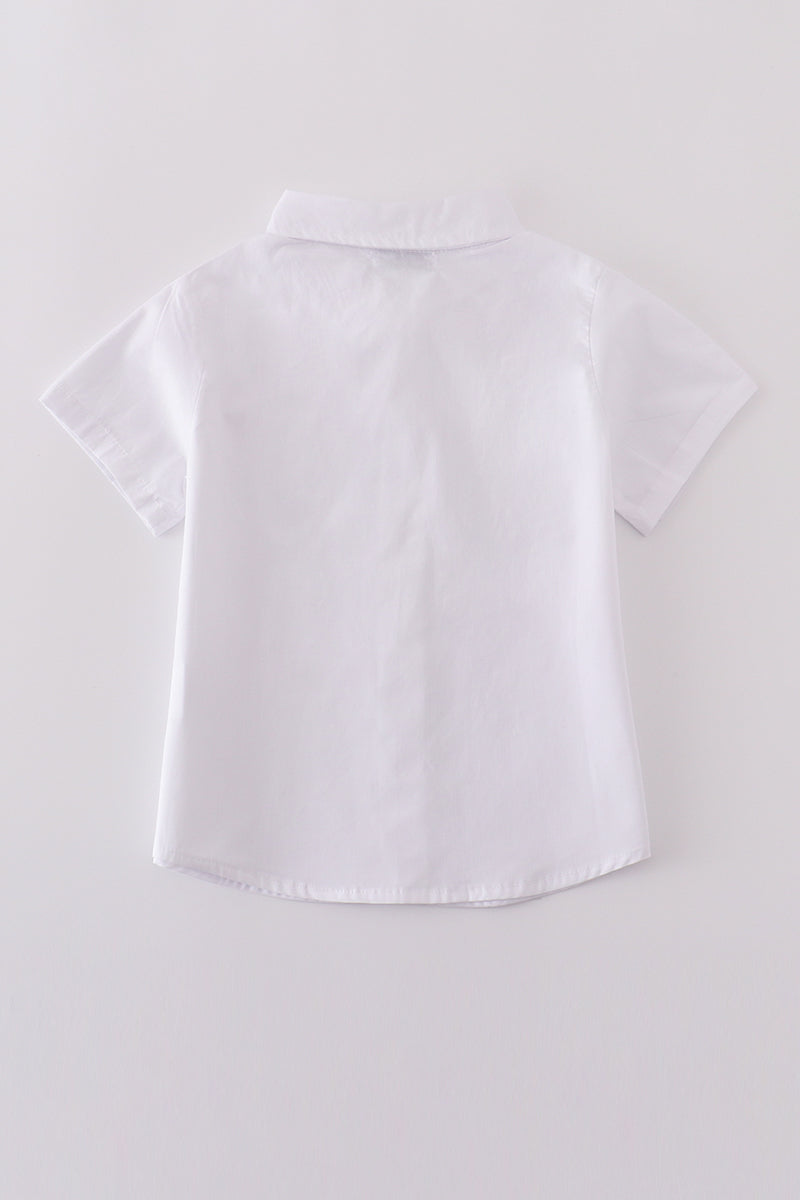 Premium Cross Embroidery Button Down Shirt