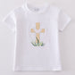 Premium White Cross Embroidery Top