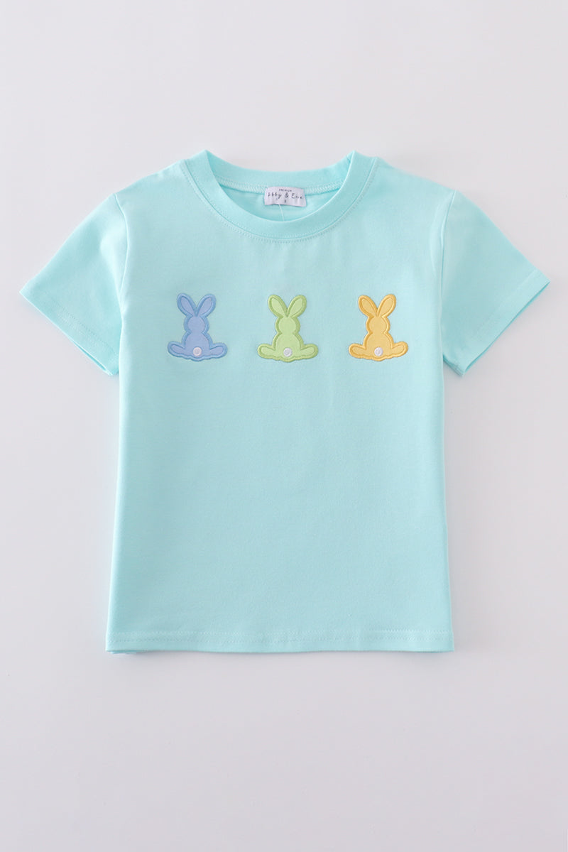 Premium Mint Bunny Embroidery Top