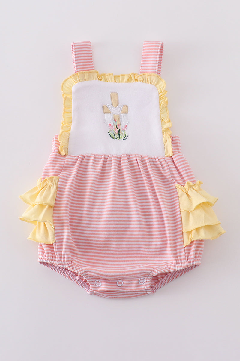 Premium Pink Cross Embroidery Bubble