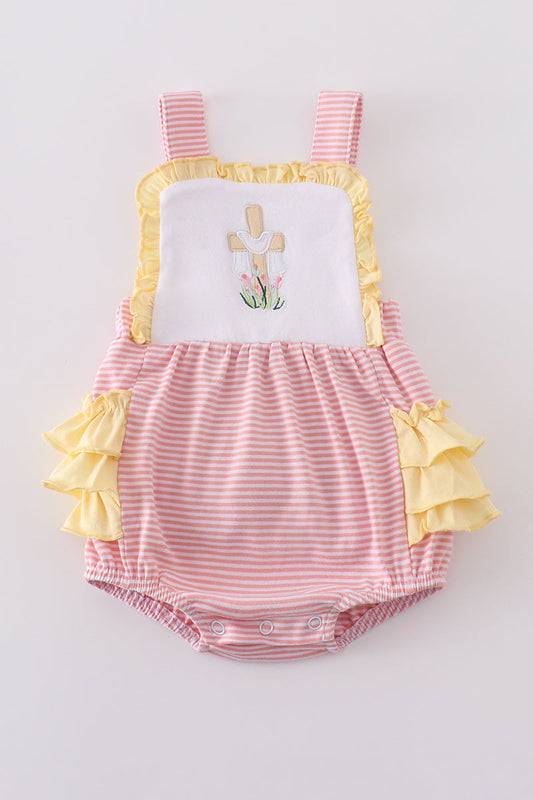 Premium Pink Cross Embroidery Bubble