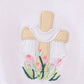 Premium Pink Cross Embroidery Dress