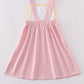 Premium Pink Cross Embroidery Dress