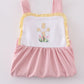 Premium Pink Cross Embroidery Dress