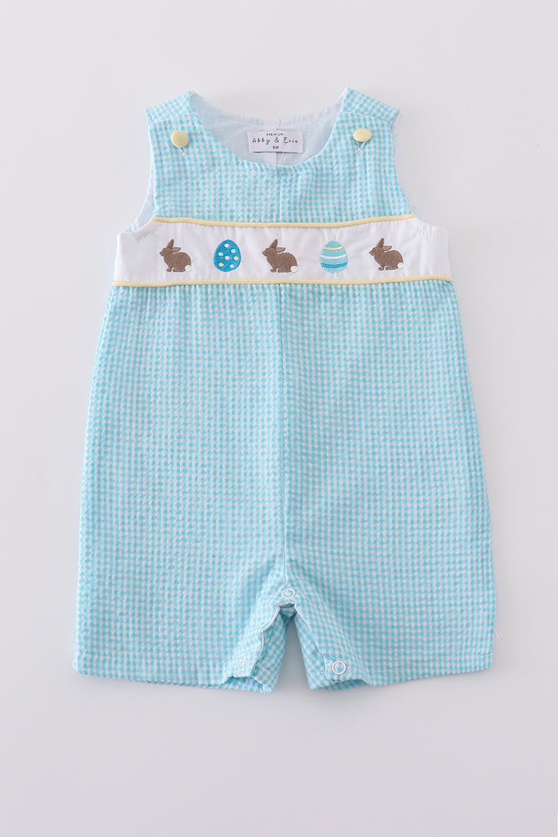 Premium Mint Bunny Egg Embroidery Gingham Jonjon