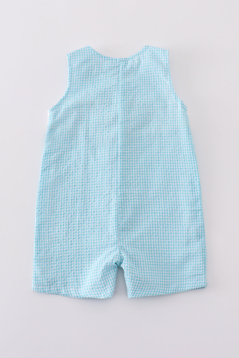 Premium Mint Bunny Egg Embroidery Gingham Jonjon