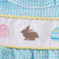 Premium Mint Bunny Egg Embroidery Gingham Bubble