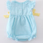Premium Mint Bunny Egg Embroidery Gingham Bubble