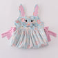 Premium Green Bunny Bow Floral Dress
