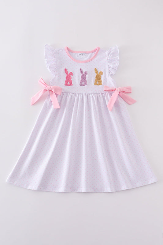 Premium Pink Bunny Bow Dress