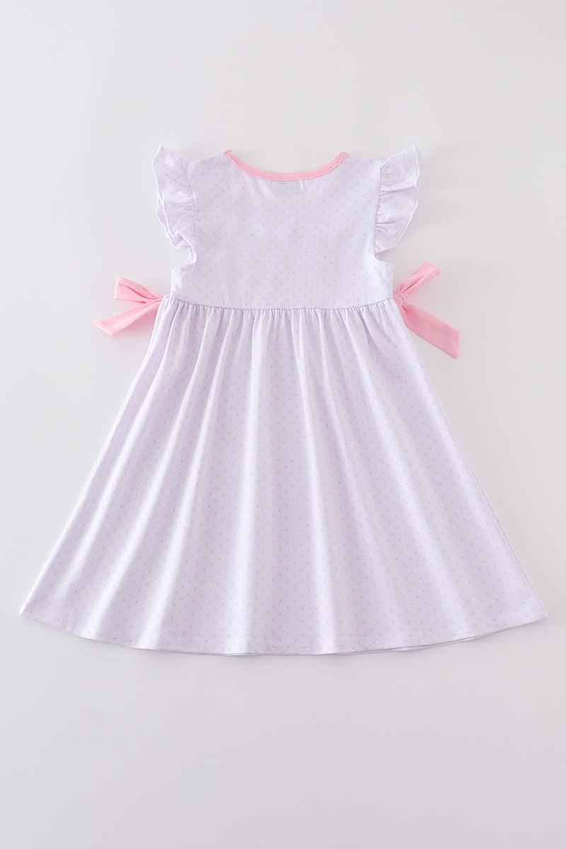 Premium Pink Bunny Bow Dress