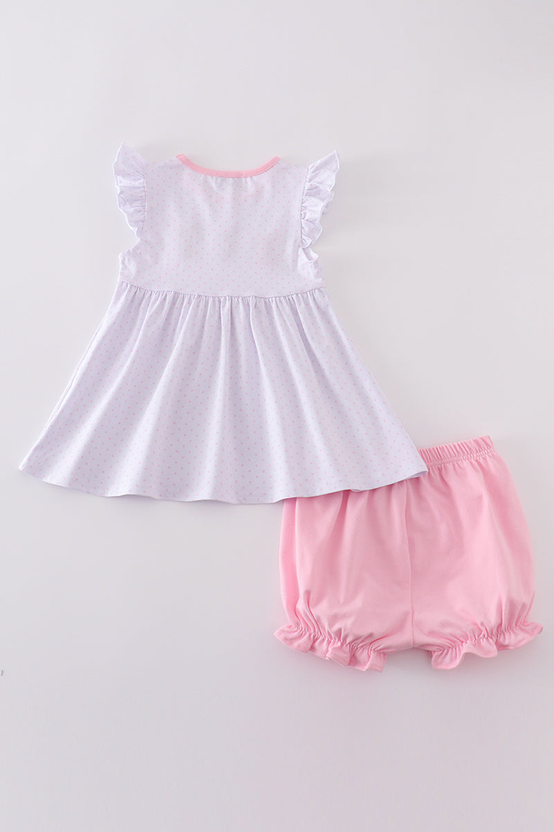 Premium Pink Bunny Bow Set