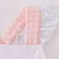 Premium Pink Bunny Embroidery Gingham Dress