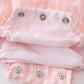 Premium Pink Bunny Embroidery Gingham Bubble