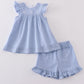 Premium Blue Cross Embroidery Set