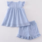 Premium Blue Cross Embroidery Set