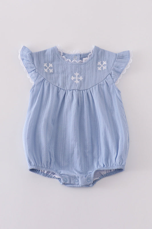 Premium Blue Cross Embroidery Bubble