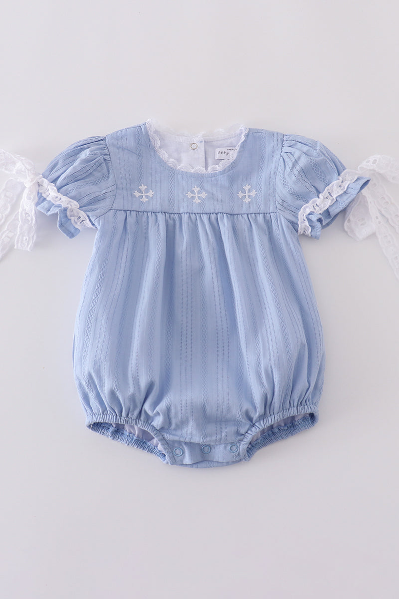 Premium Blue Cross Embroidery Bubble