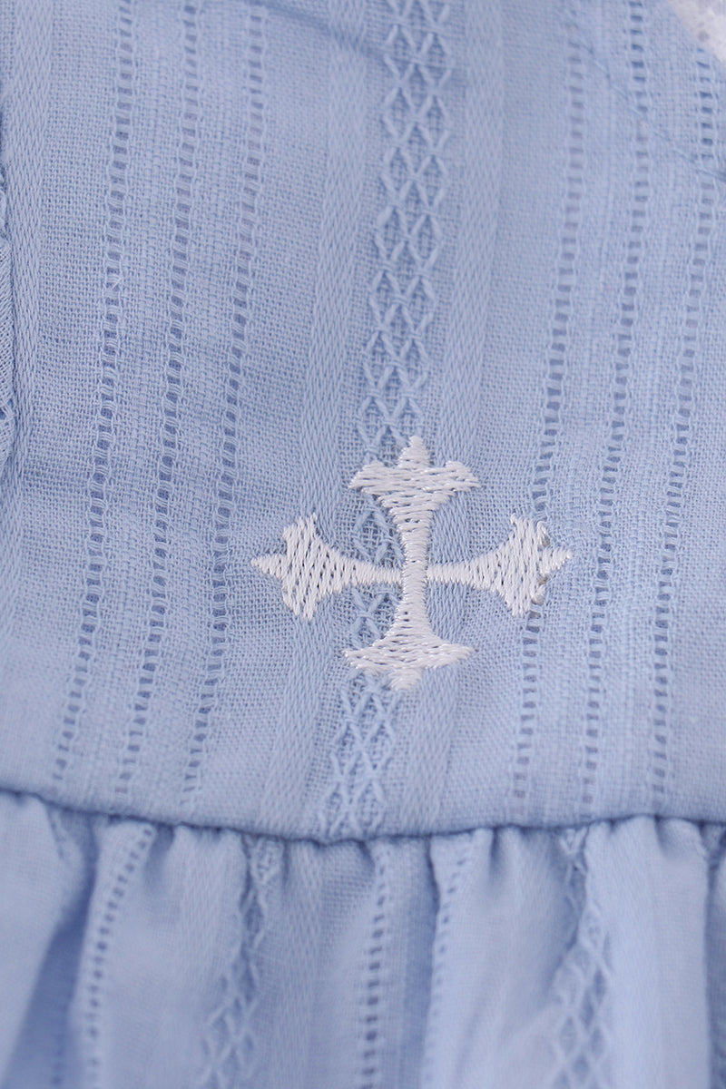 Premium Blue Cross Embroidery Bubble