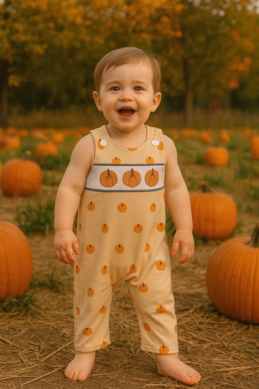 Khaki Embroidery Smocked Jonjon