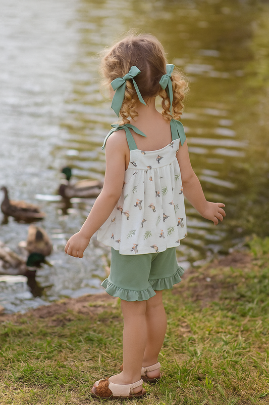 Green Duck Print Set