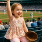 Pink Baseball Print Gingham Ruffle Shorts Set