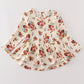 Platinum Rust Floral Print Ruffle Tunic