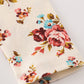 Platinum Rust Floral Print Ruffle Tunic