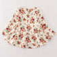 Platinum Rust Floral Print Ruffle Tunic