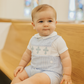 Blue Cross Embroider Smocked Set