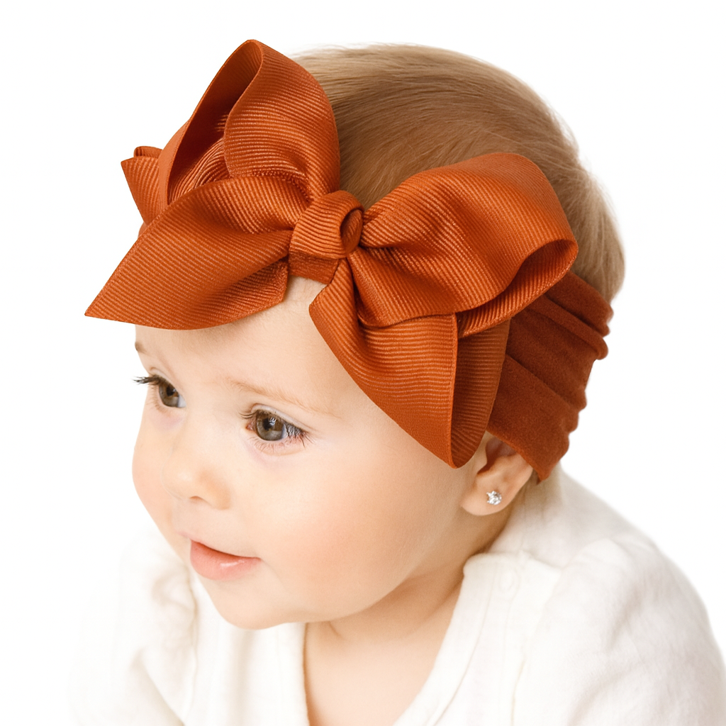 Maddie's Big Bow Headband, 5" Bow Bold, 20 Color Options