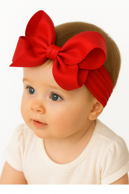 Maddie's Big Bow Headband, 5" Bow Bold, 20 Color Options