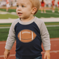 Grey Raglan Embroidered Football Shirt
