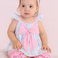 Blue Bow Tie Print Girl Set