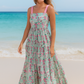 Green Dream Garden Tiered Mom Dress