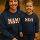 Navy Mama&Mini Applique Fleece Mom&Me Sweatshirt