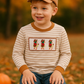 Brown Stripe Duck Embroidery Top