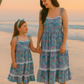 Green Jungle Bloom Tiered Mom&Me Dress