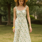 Green Floral Print Dress Adult