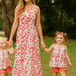 Pink Floral Rose Mom Dress