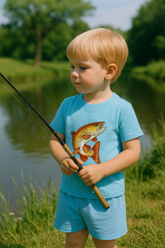 Blue Fish Applique Top