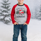 Grey "Nothing Runs Like a Reindeere" Raglan Shirt