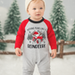 Grey "Nothing Runs Like a Reindeere" Raglan Romper
