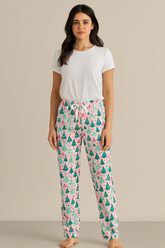 Christmas Tree Print Women Pajamas Pants