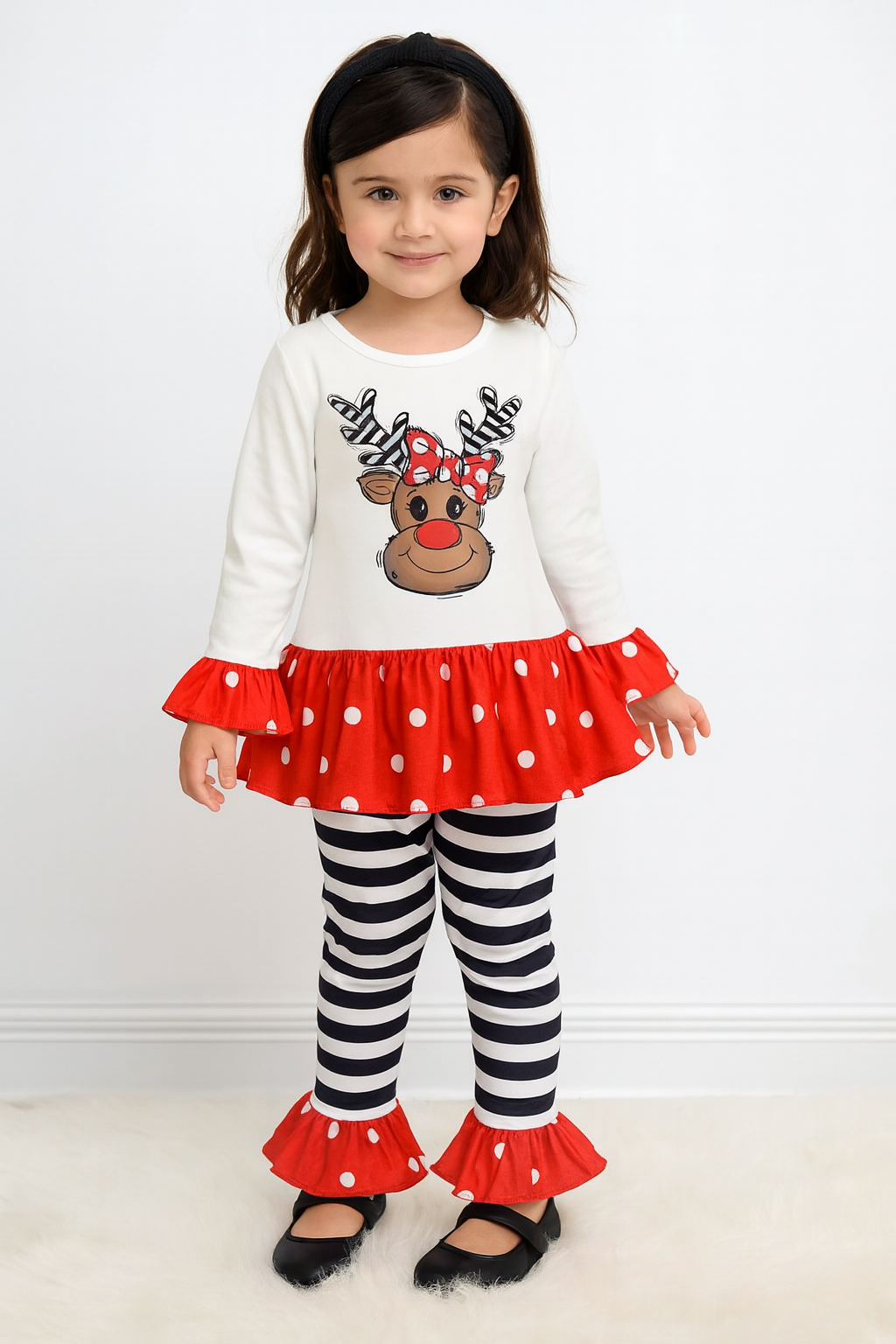 Reindeer Polka Dot Outfit